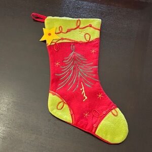 Festive Red and Green Christmas Stocking